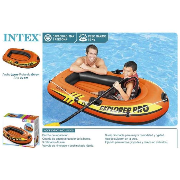 Intex Barca Hinchable Explorer Pro 100 160x94x29 cm para Mayores de 6 Años 4 Intex Barca Hinchable Explorer Pro 100 160x94x29 cm para Mayores de 6 Años 4