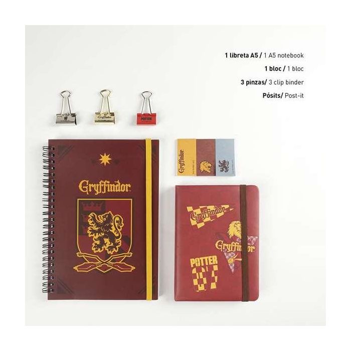 Set de Papelería Harry Potter Rojo (6 pcs) 2