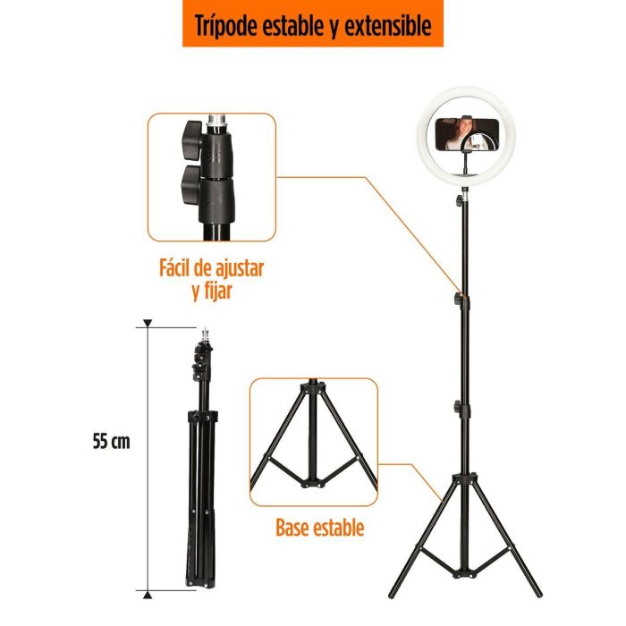 Aro de Luz para Selfie KSIX 10W 7 Aro de Luz para Selfie KSIX 10W 7