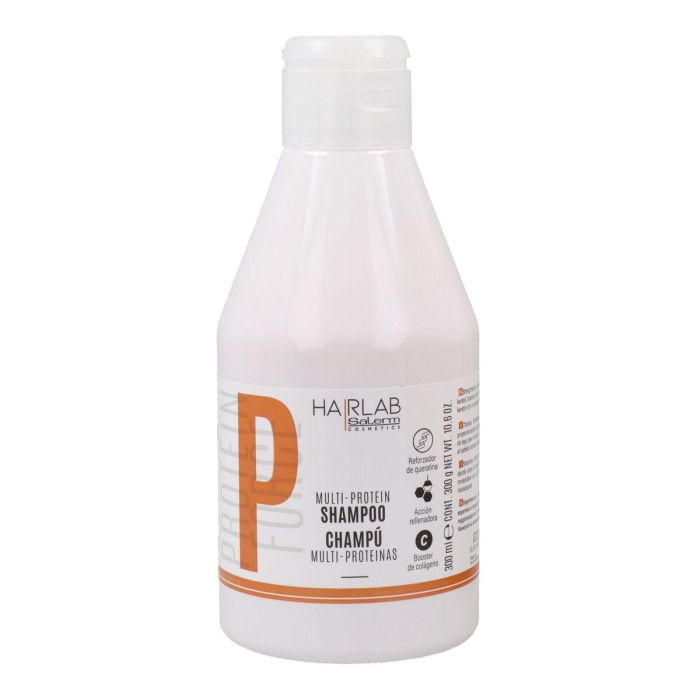 Salerm Champú PROTEIN con Queratina e Hidratante para Cabello Dañado o Post-Técnicos, Aporta Brillo y Volumen, Sin Parabenos, pH Neutro 300ml