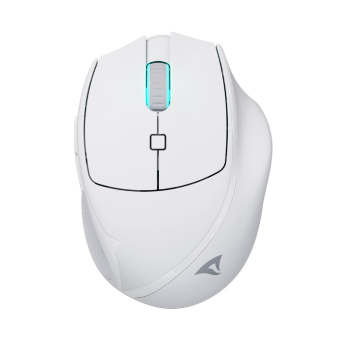 Sharkoon OfficePal M25W Ratón Gaming Óptico Inalámbrico RF + Conexión USB-C 4000 DPI, 6 Botones, Mano Derecha, Iluminación Multi-color, Blanco