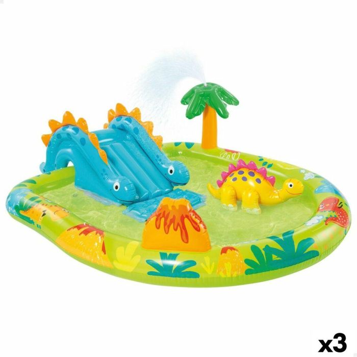 Piscina Hinchable para Niños Intex Parque de juegos Dinosaurios 191 x 58 x 152 cm (3 Unidades)