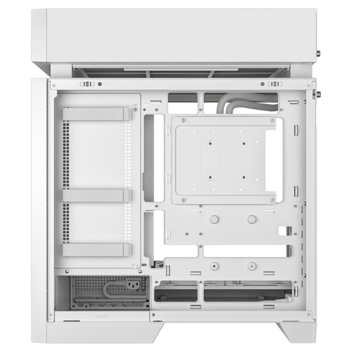 DeepCool CL6600 WH - Torre ATX para PC Gaming, Color Blanco, Con Cristal Templado, Panel Frontal y Ventiladores con Iluminación RGB, Factor de Forma ATX/microATX/Mini-ITX 7