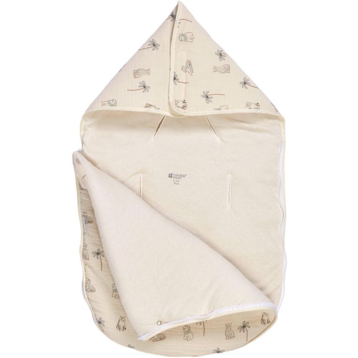 Nido para bebé - CANDIDE - 70 cm - 0/3 meses - Blanco con estampado de tigre 1