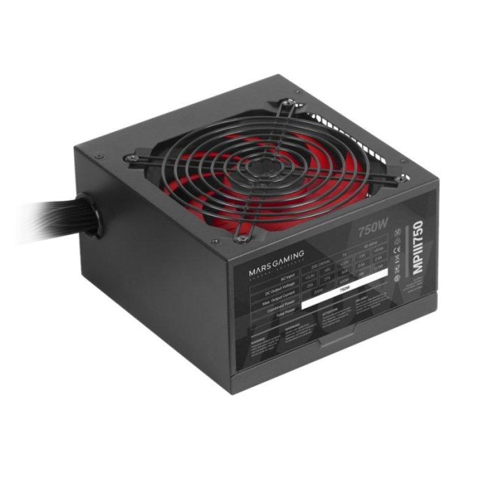 Fuente de Alimentación Mars Gaming MPIII750/ 750W/ Ventilador 12cm 1 Fuente de Alimentación Mars Gaming MPIII750/ 750W/ Ventilador 12cm 1