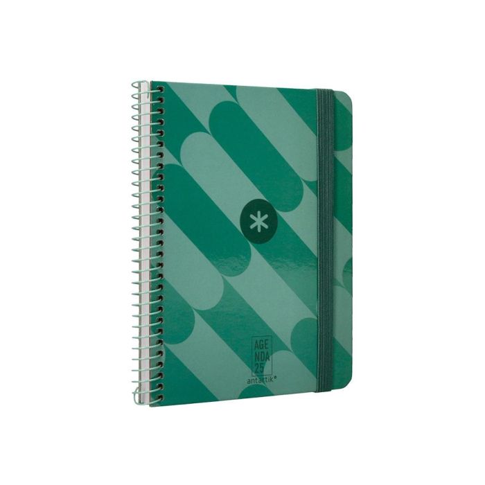 Agenda Espiral Antartik Pattern A6+ 2025 Semana Vista Color Verde Papel 80 gr 4