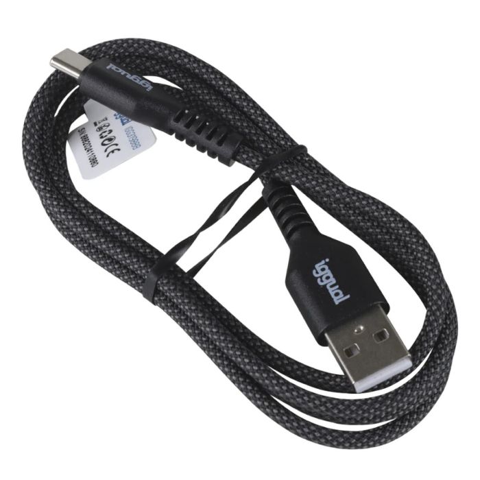 Cable USB A a USB-C iggual IGG319888 Negro 5 Cable USB A a USB-C iggual IGG319888 Negro 5