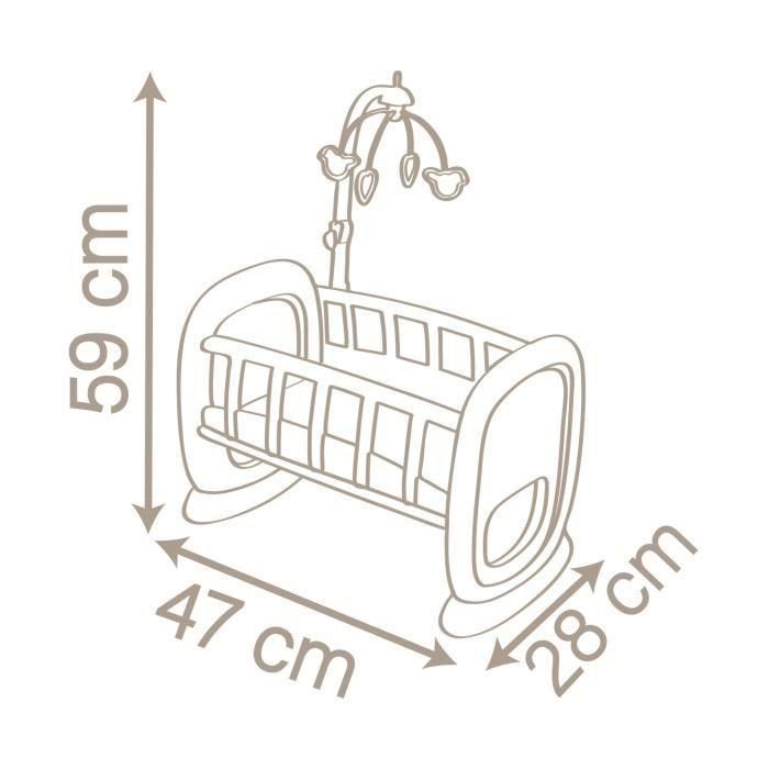 Cuna balancín baby nurse para muñecos de hasta 42 cm 5