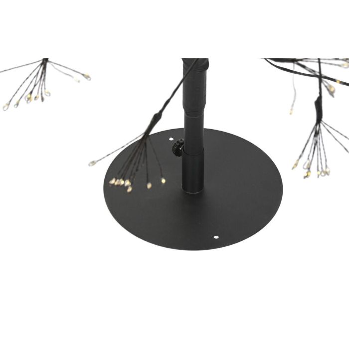 DKD Home Decor Árbol de Navidad Moderno Negro con Luces LED Cálidas Integradas, Estructura Metálica, Decoración Hogar, 150 cm Alto 3