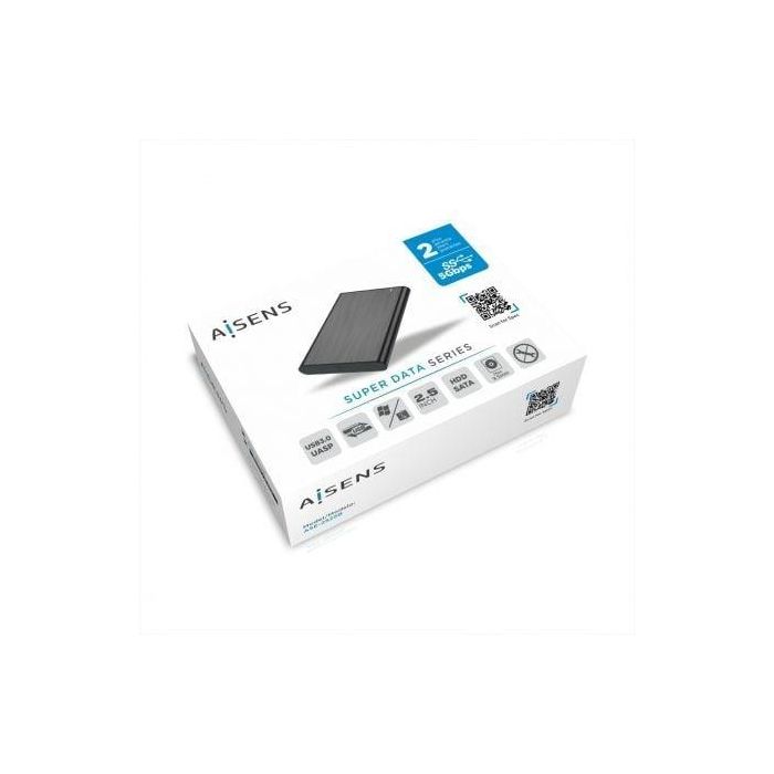 Aisens Caja Externa 2.5" Ase-2525B USB 3.0-USB3.1 Gen1 Negro, Compatible con Discos Duros SATA I/II/III hasta 9.5mm 3 Aisens Caja Externa 2.5" Ase-2525B USB 3.0-USB3.1 Gen1 Negro, Compatible con Discos Duros SATA I/II/III hasta 9.5mm 3