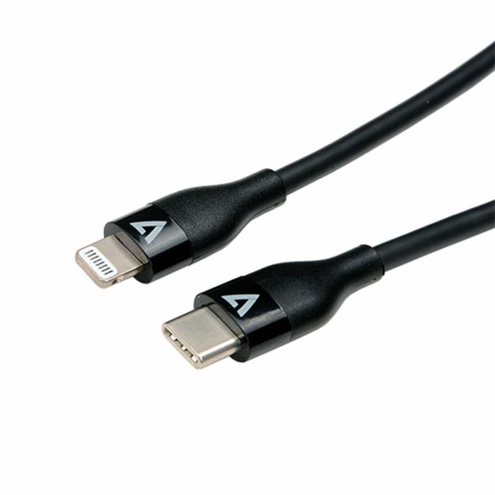 Cable USB-C a Lightning V7 V7USBCLGT-1M Negro 1 m (1 unidad) 0 Cable USB-C a Lightning V7 V7USBCLGT-1M Negro 1 m (1 unidad) 0