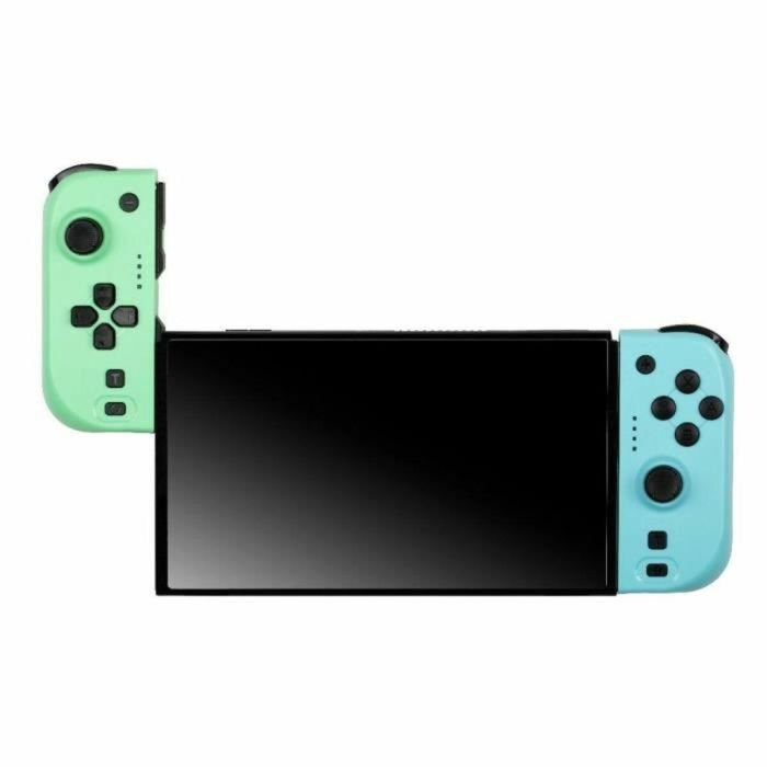 Konix Joypads para Nintendo Switch y Switch OLED con Batería de 8 horas y Función de Vibración - Verde y Azul