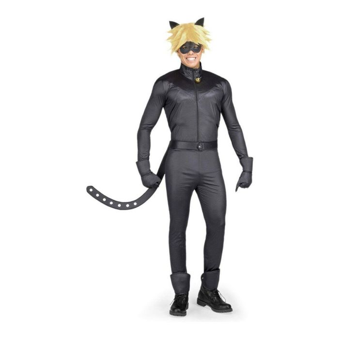 Disfraz adulto cat noir( chaqueta , pantalón, cinturón, guantes, antifaz, peluca y anillo).talla XS Disfraz adulto cat noir( chaqueta , pantalón, cinturón, guantes, antifaz, peluca y anillo).talla XS