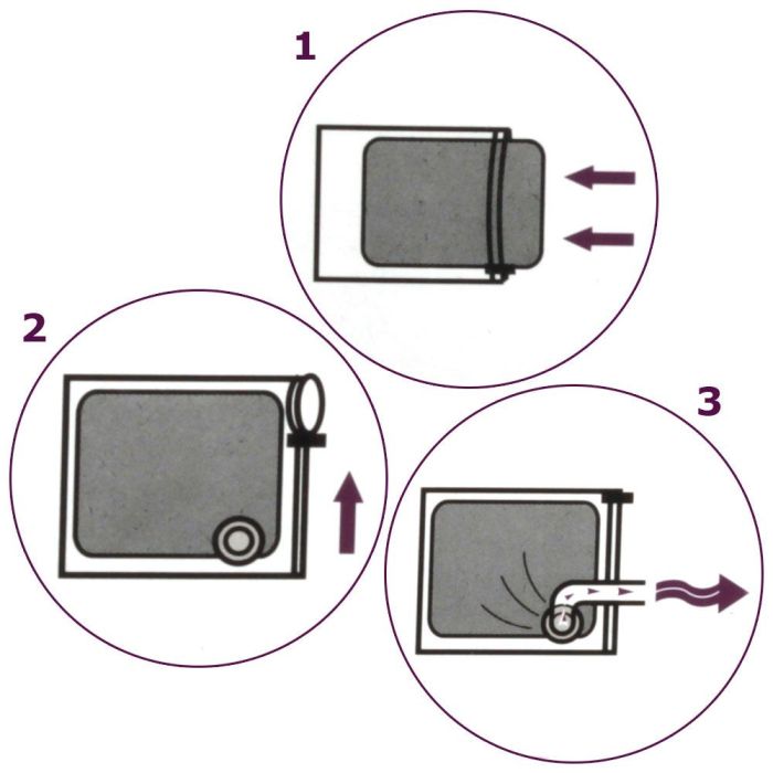 Je cherche une Idee Bolsa Aspirado Vacío Compresión 50x70 cm, Reduce hasta 75% Volumen, Protege de Polvo e Insectos 1