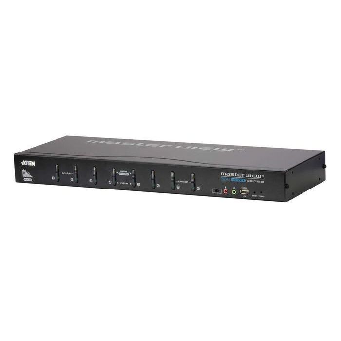 Aten 8-Port USB DVI KVM Switch with USB Peripheral Support, Audio and Broadcast Mode Aten 8-Port USB DVI KVM Switch with USB Peripheral Support, Audio and Broadcast Mode