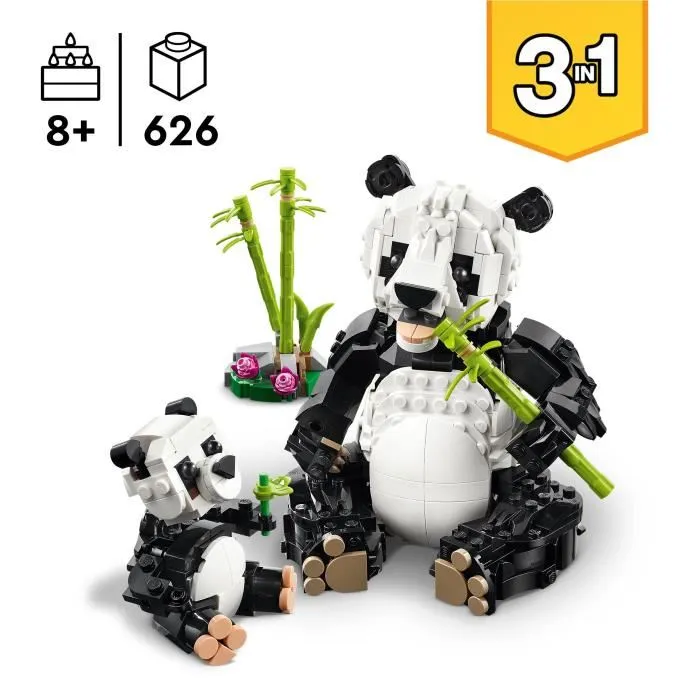 Lego 31165 Animales salvajes: Familia Panda Juego de Construcción 3 en 1 para Niñas y Niños de 8 Años en Adelante 1 Lego 31165 Animales salvajes: Familia Panda Juego de Construcción 3 en 1 para Niñas y Niños de 8 Años en Adelante 1