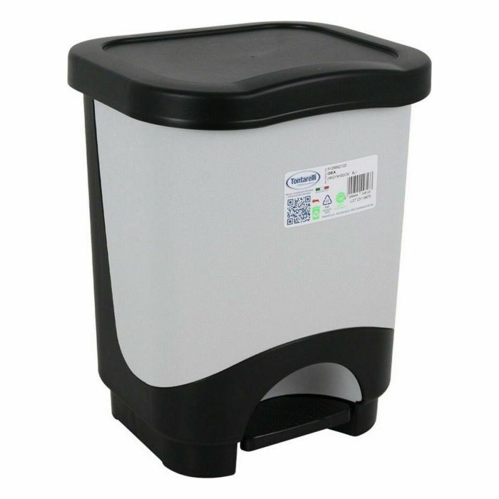 Cubo de basura Tontarelli Idea Gris 10 L 1