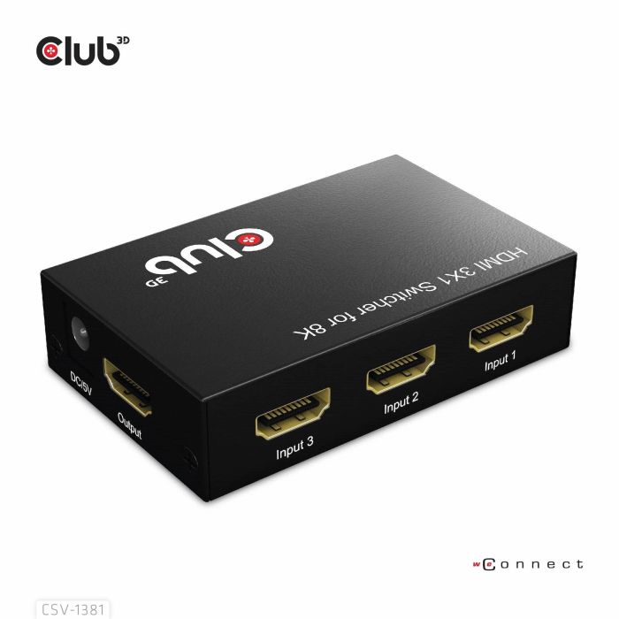 Club3D Switchbox HDMI 3 Entradas a 1 Salida 8K60Hz UHD 8 Club3D Switchbox HDMI 3 Entradas a 1 Salida 8K60Hz UHD 8