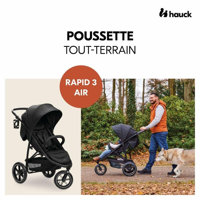 Carro de Paseo para Bebé Hauck Negro 13