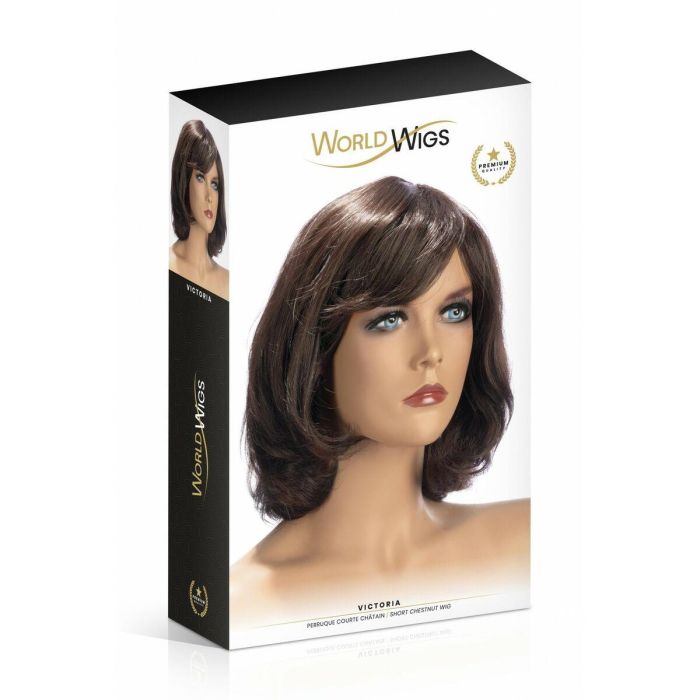 Accesorio Erótico World Wigs Victoria Marrón Peluca 1