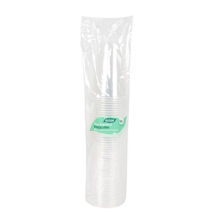 Set de 50 vasos transparentes 330 cc Algon (12 Cajas) 1 Set de 50 vasos transparentes 330 cc Algon (12 Cajas) 1