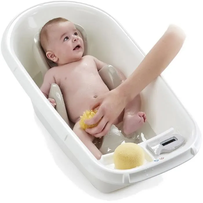 Thermobaby Baño Babycoon Gris Charme Bimaterial Soporte Bebé Zonas Blandas Thermobaby Baño Babycoon Gris Charme Bimaterial Soporte Bebé Zonas Blandas