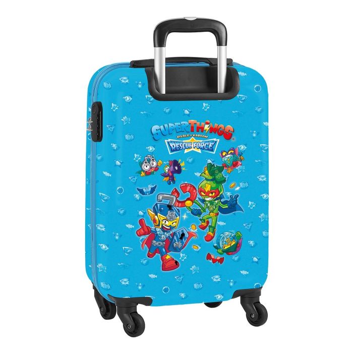 SAFTA 612376851 Maleta de Viaje de Cabina Tipo Trolley con Ruedas, 20 Pulgadas, Infantil, Licencia Superthings Rescue Force 1