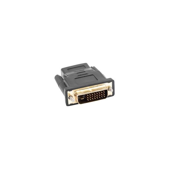 Lanberg AD-0010-BK Adaptador / Convertidor de Género HDMI a DVI-D con Contactos Dorados y Color Negro