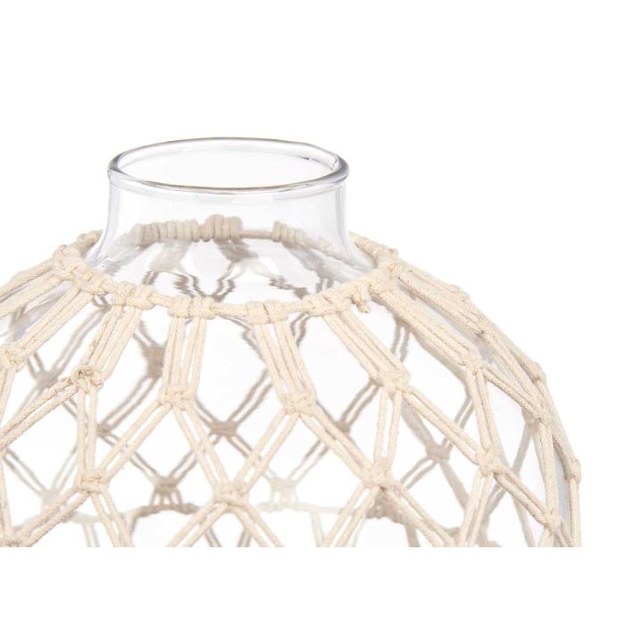 Esfera Vidrio Cuerda Blanca Grd Giftdecor 21X23CM (4 Unidades) 2 Esfera Vidrio Cuerda Blanca Grd Giftdecor 21X23CM (4 Unidades) 2