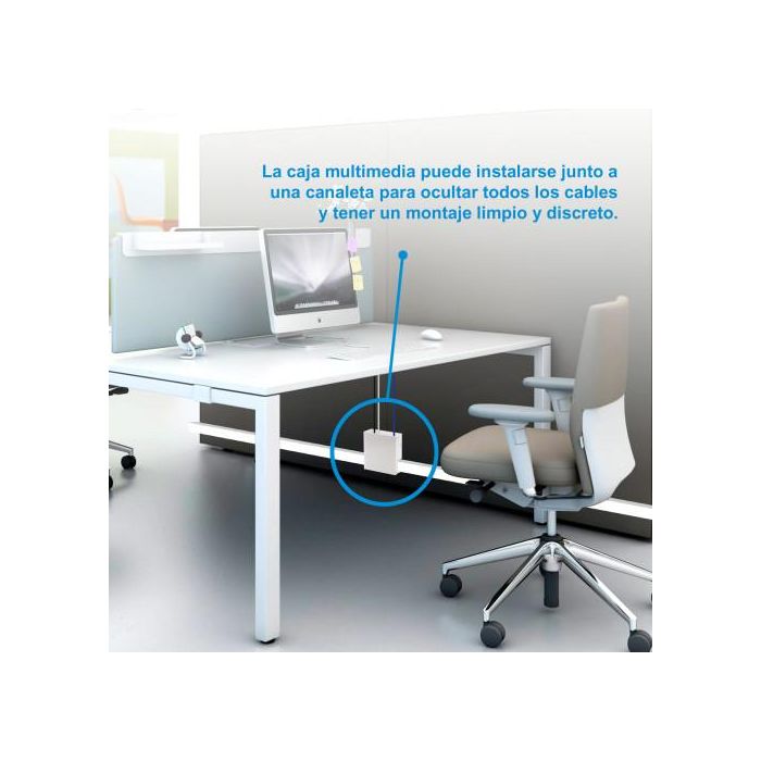 Nanocable 10.35.0003 Caja de Conexiones Multimedia de Pared VGA, HDMI, Jack 3.5, RCA, 2xUSB, 2xRJ45, Blanco 6