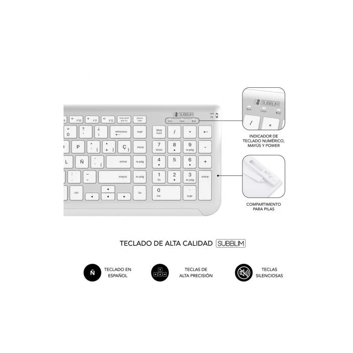 SUBBLIM Combo Dual Prestige Extendido Plata/Blanco 2