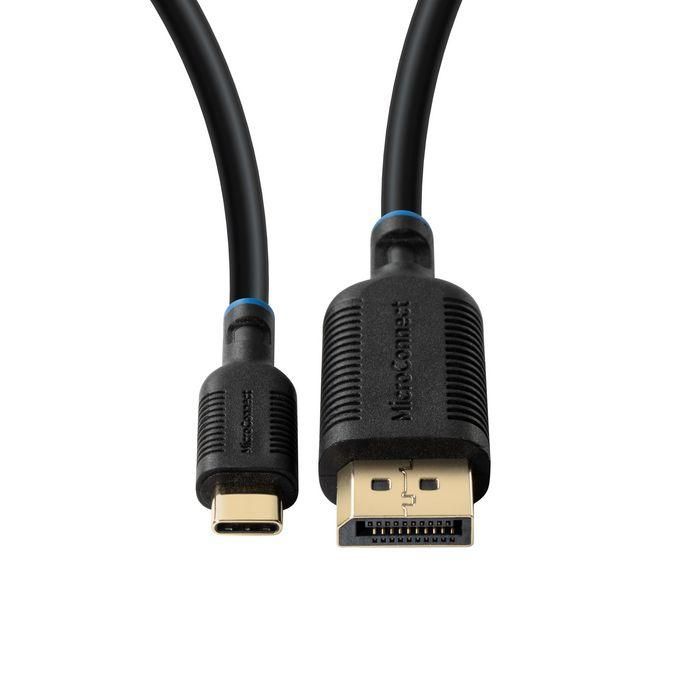 MicroConnect Cable adaptador USB-C a DisplayPort 1m UHD 8K 30Hz / 4K 144Hz para Monitor TV Proyector compatible con Mac Windows 2