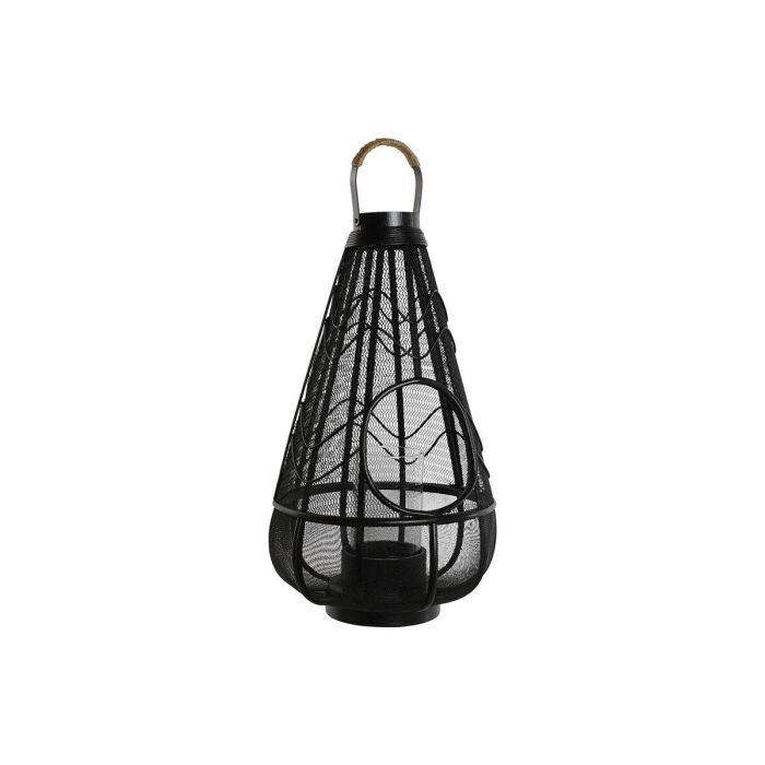 Portavela Colonial DKD Home Decor Negro 28 x 50 x 28 cm