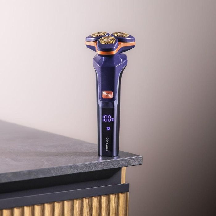 Cecotec Afeitadora Eléctrica PrecisionCare Aluminium LED, titanio, 2 velocidades, 2h batería 2