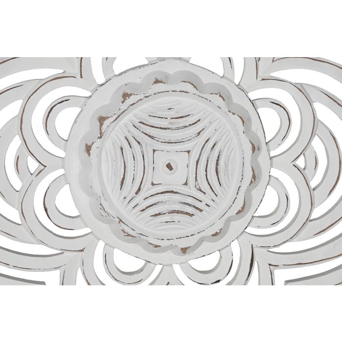 DKD Home Decor Decoracion Pared Indio Blanco Mandala MDF 90 x 90 x 4 cm 3