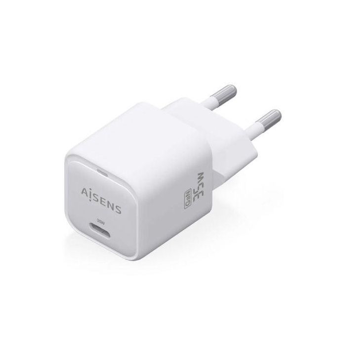 AISENS - CARGADOR GaN 35W, 1xUSB-C PD3.0 QC4.0, BLANCO 1