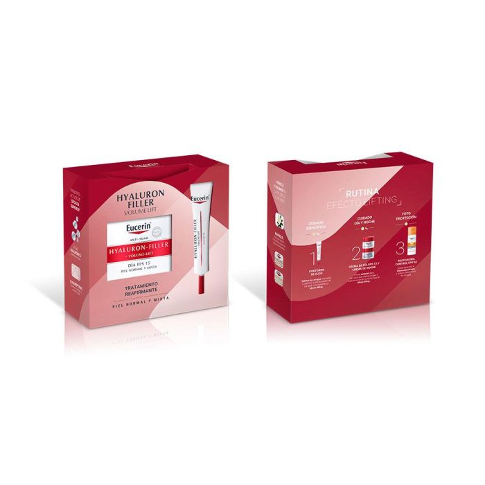 Eucerin HYALURON FILLER + VOLUME-LIFT DÍA Piel Normal Mixta Estuche 2 pz Antiarrugas Antiedad Reafirmante 1