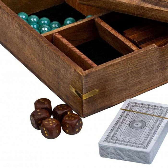 Set de juegos tradicionales Alexandra House Living Marrón 23 x 5 x 23 cm 5 en 1 7