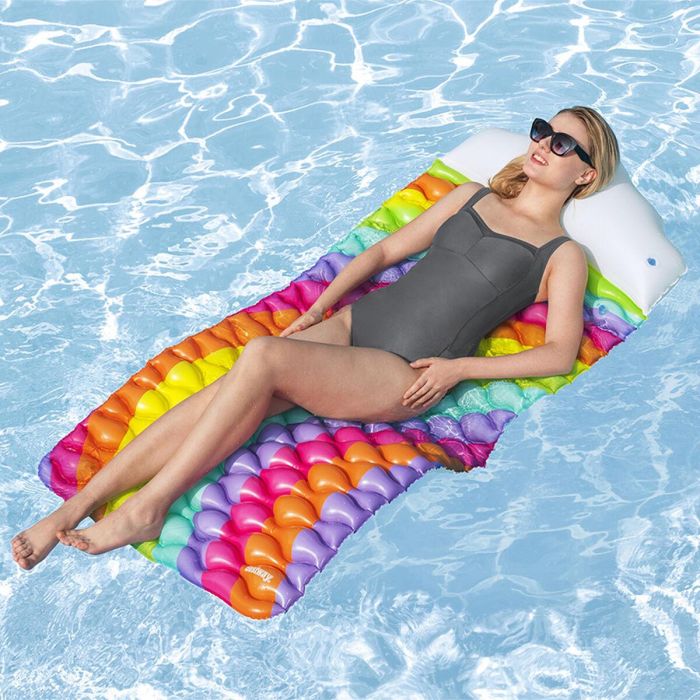 Bestway Colchoneta Hinchable Arcoiris 216x80 cm Playa y Piscina 44107 1