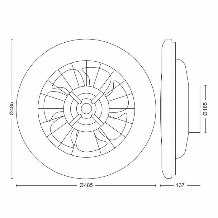 Ventilador de Techo con Luz Philips Blanco 6