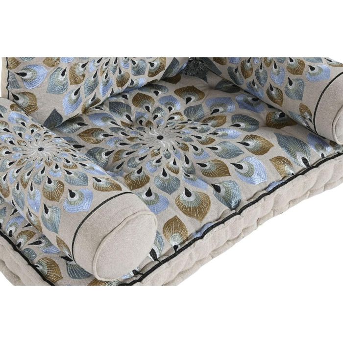 Sillon DKD Home Decor Azul Beige 55 x 18 x 90 cm Set de 4 4 Sillon DKD Home Decor Azul Beige 55 x 18 x 90 cm Set de 4 4