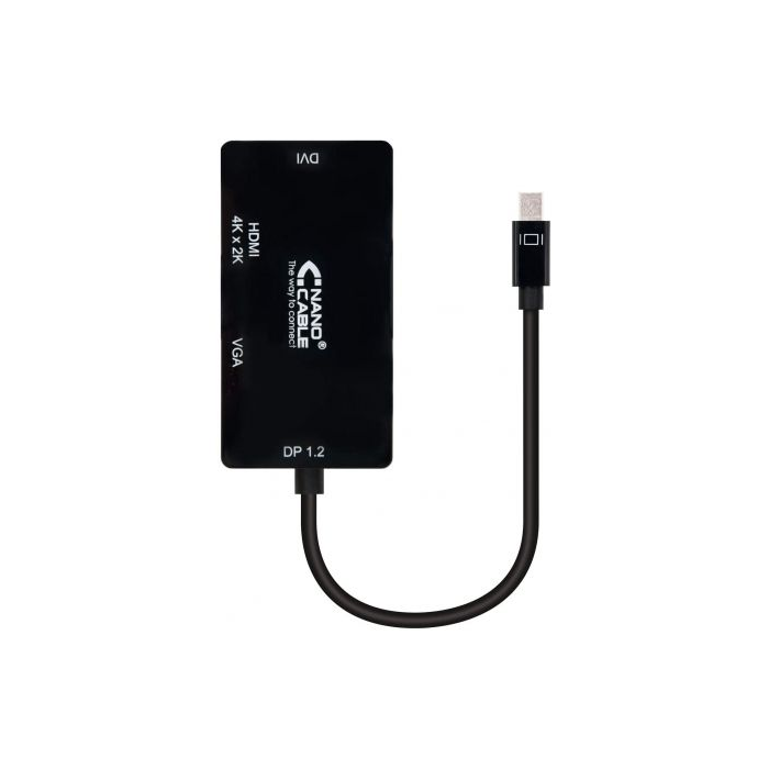 Cable Conversor Nanocable 10.16.3302-BK/ Mini Displayport Macho - VGA Hembra/ HDMI Hembra/ DVI Hembra 1 Cable Conversor Nanocable 10.16.3302-BK/ Mini Displayport Macho - VGA Hembra/ HDMI Hembra/ DVI Hembra 1