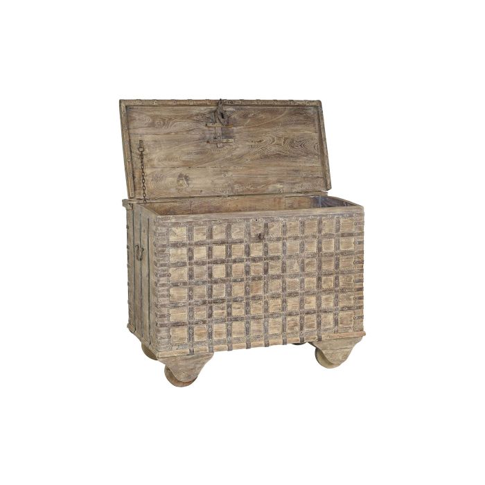 DKD Home Decor Arcón Item Home de Teca Natural 118x66x87 cm - Colección Unique/Antique Pieza Única 2