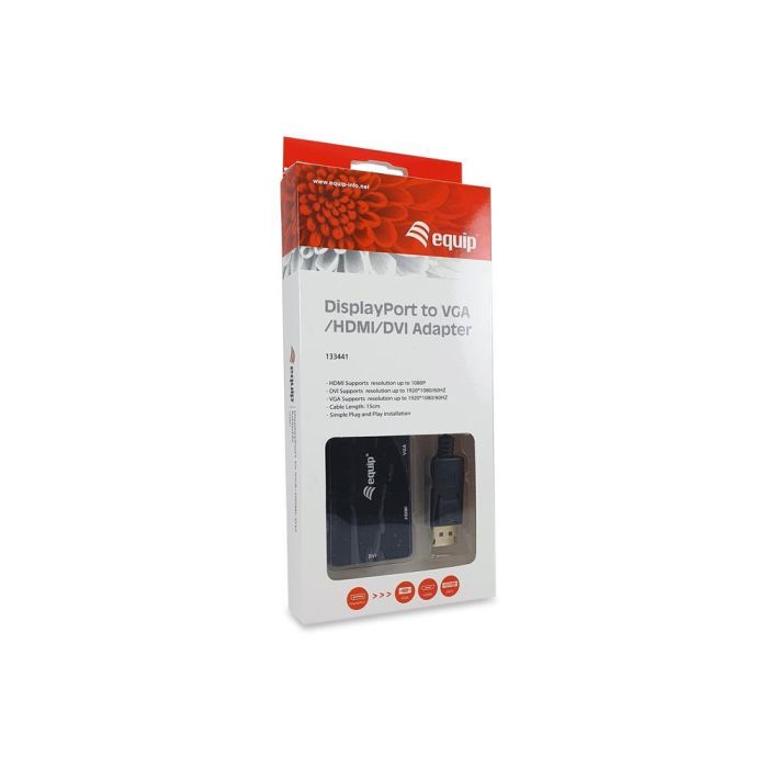 EQUIP ADAPTADOR DISPLAYPORT A VGA / HDMI / DVI 3