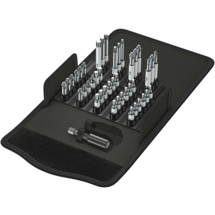 Wera Bit-Safe 43 Universal 1, Juego 43 Puntas Destornillador Phillips, Pozidriv, Torx, T10-T40, PH1-PH2, PZ1-PZ3 Acero Inoxidable