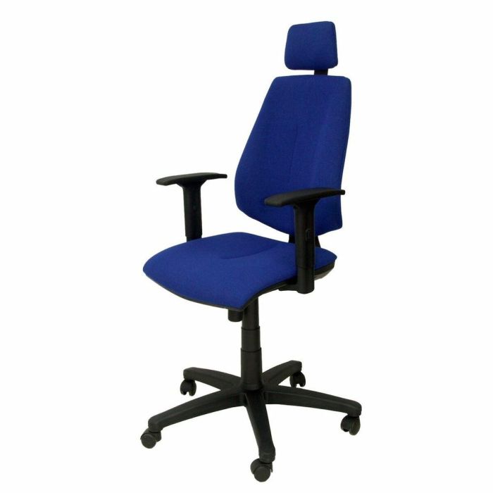 Silla de Oficina con Cabecero Montalvos P&C 942253 Azul 2