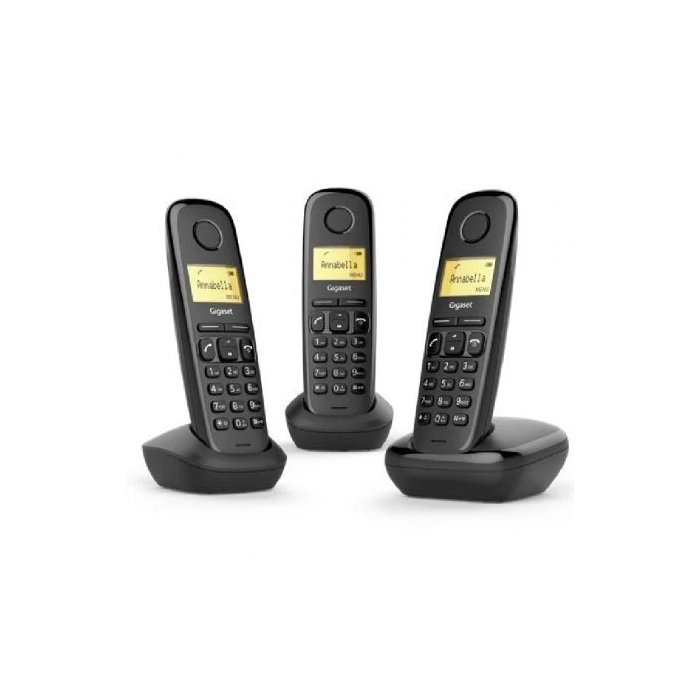 Gigaset L36852-H2802-D211 Teléfono Inalámbrico Pack TRIO Negro