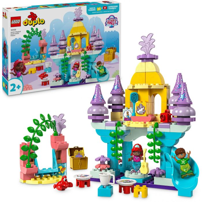 LEGO 10435 DUPLO Disney La Sirenita Ariel: El Palacio Mágico Subacuático - Set de Construcción con Figura de Ariel 11
