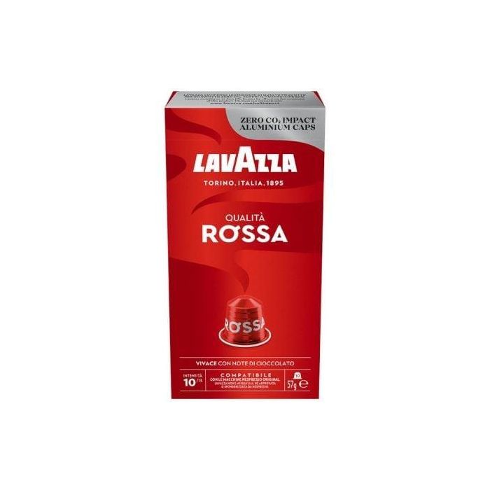 Lavazza 8675 Cápsulas de Café Molido Qualità Rossa para Nespresso, 10 Unidades, Tueste Medio, Arábica y Robusta, Notas Chocolate Lavazza 8675 Cápsulas de Café Molido Qualità Rossa para Nespresso, 10 Unidades, Tueste Medio, Arábica y Robusta, Notas Chocolate