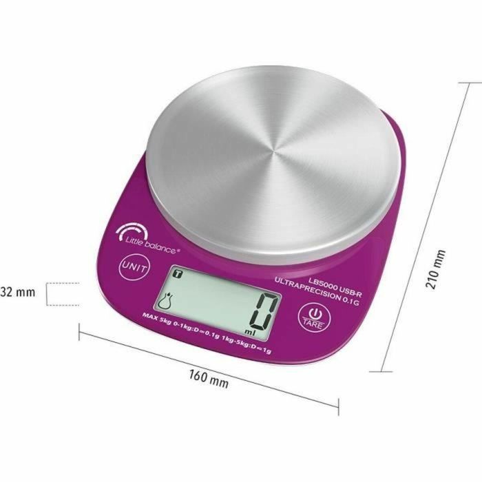 Little Balance LB 5000 Pro Inox 5.1 Báscula Culinaria Ultraprecisión USB Reparable 1